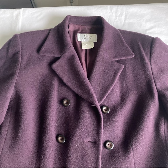 Vintage JAX Wool Cashmere Blend Classic Coat Size 6 - Picture 6 of 16